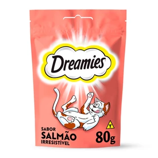 Petisco Dreamies Salmão Para Gatos Adultos 80g