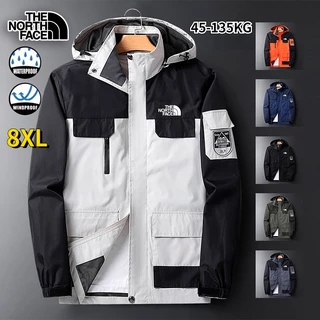 Jaqueta TNF Homem Tubarão Pele De Impermeável Motocicleta Militar Tática De Montanhismo Ao Ar Livre Jaket Chapéu Destacável L-8XL