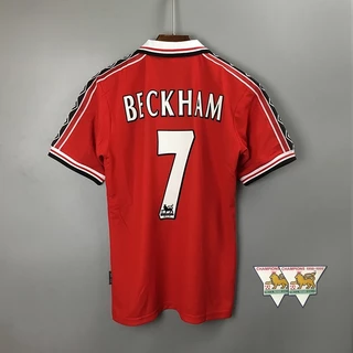 Rerot-shirts Liga 1998-1999 Curto Terno De Futebol 7 # Beckham Camisa