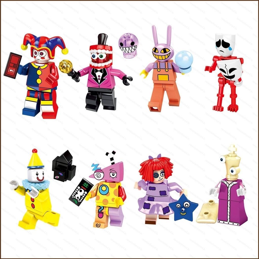 8pcs O Amazendo DIGITAL CIRCUS Blocos De Construção Pumni Jax Ragatha  Zooble Cain Figura Bonecas Brinquedos Para Crianças Presentes | Shopee  Brasil