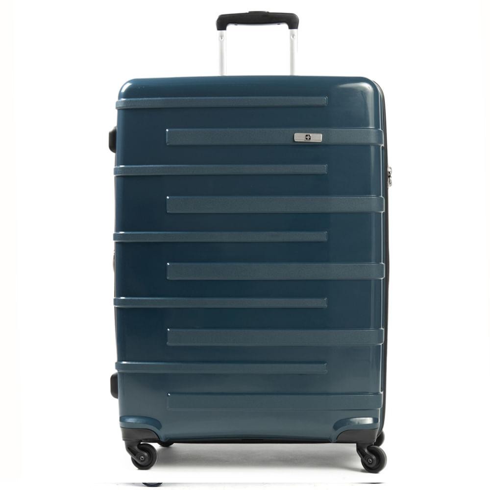 Mala Média Polipropileno 4 Rodas Suissewin Montreux Azul | Shopee
