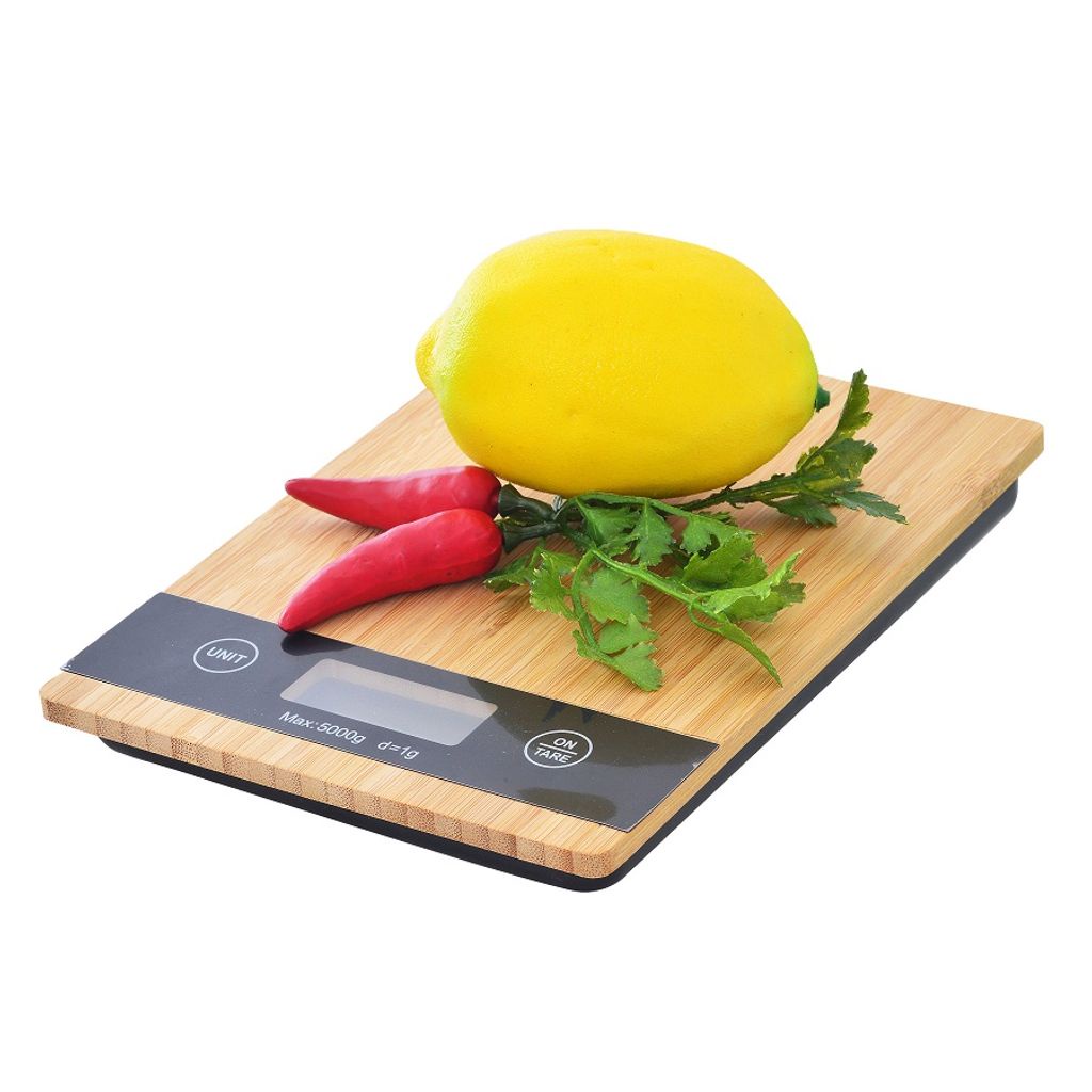 Balanca Digital Cozinha Bambu 15 X 22cm 5kg | Shopee Brasil
