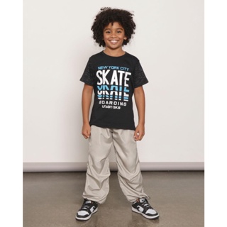 Calça Infantil Menino Parachute Com Stopper Bege