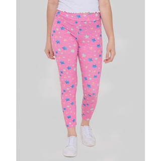 Calça Legging Juvenil Estrela Rosa Médio