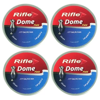 4x Chumbinho/Munição 4.5mm 250un Rifle Dome 7.81gr
