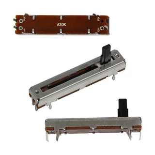 10x Potenciômetro Deslizante Mesa de Som 20Ka 37mm Percurso