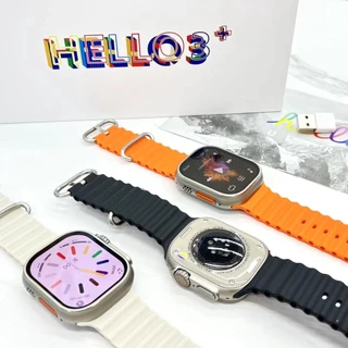 HELLO+ HELLO Watch 3 PLUS Smartwatch Series 8 Ultra 2.04 Inch Tela Movida De 49mm Bluetooth Chamada Smartwatch Álbum De Fotos À Prova D'água Música Local EBook H6VE