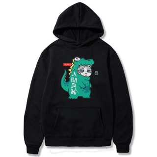 Moletom feminino fofo com capuz de manga longa Dinossauro Skateboarding  Frog pulôver tops roupas kawaii grandes, Roxo - 2, Small