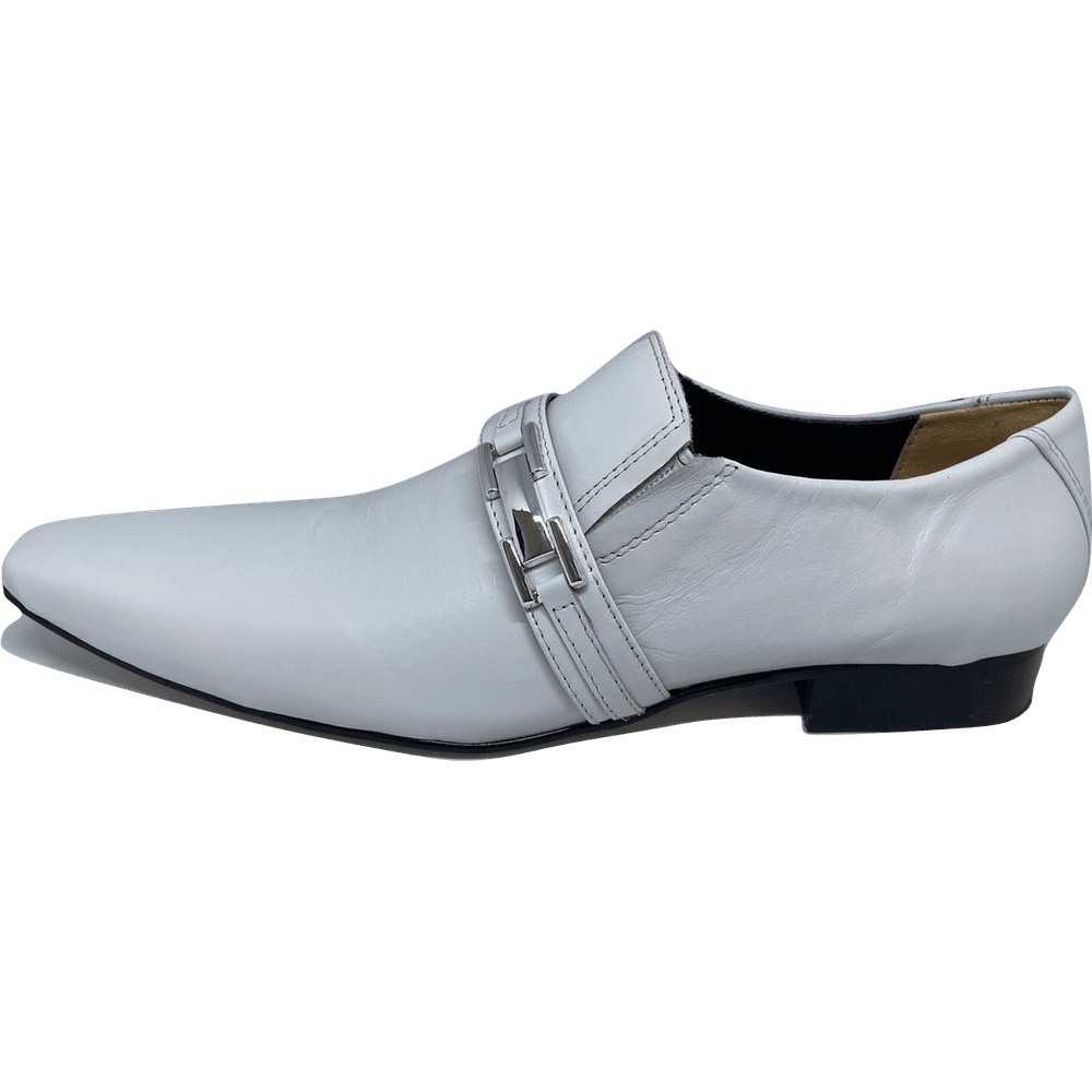 Estilo Italiano Sapato Social Branco Masculino Bico Fino Sapato