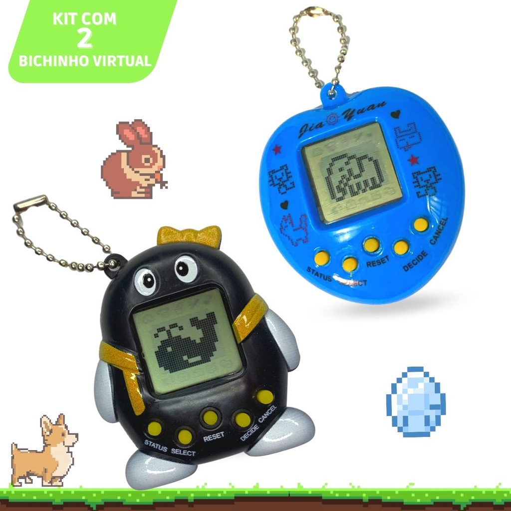 Jogo Virtual Clássico - Tamagochi - Bichinho Virtual - Neon - Fun