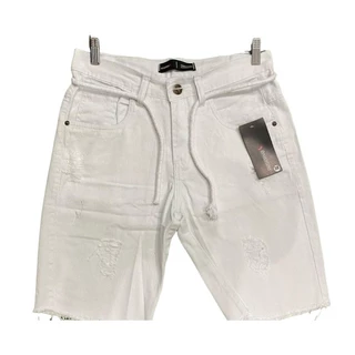 Bermuda Jeans Branca masculina slim lançamento melhor preço envio imediato