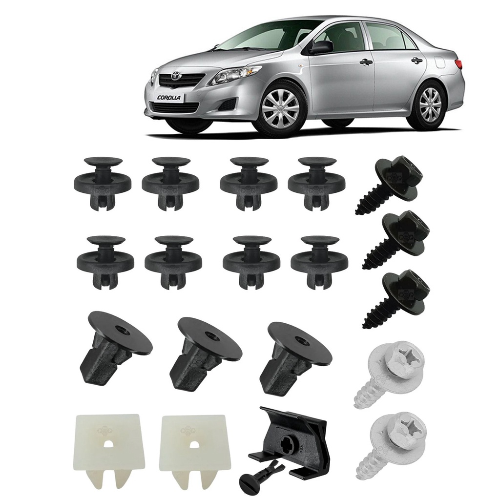 Kit 19 Presilhas Parabarro Toyota Corolla 2009 2010 11 12 13