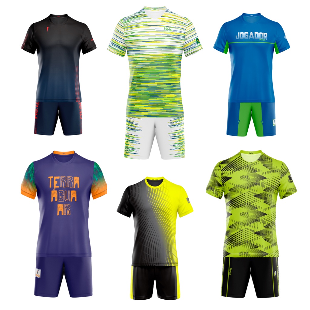 Conjunto Esportivo Infantil He.lo Proteção Uv dry fit kit camisa e ...