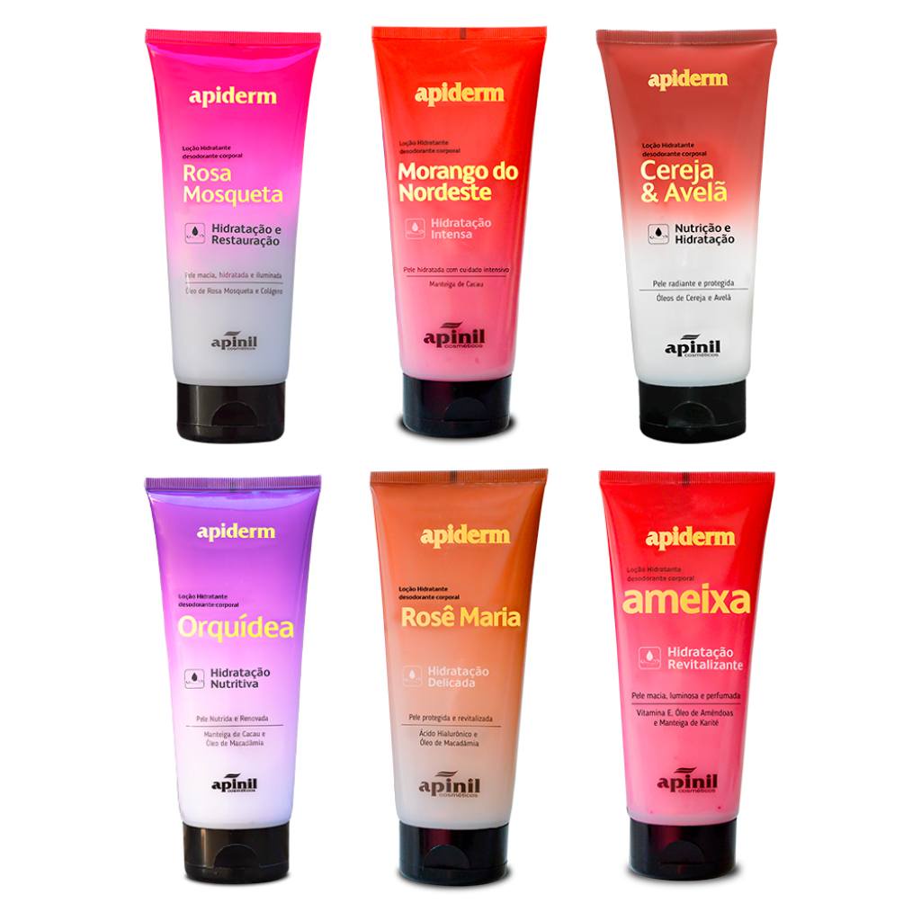 Loção Hidratante Desodorante Corporal Apiderm - Apinil - Delicada, Intensa e Revitalizante