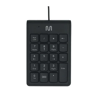 Teclado com Fio Numérico Conexão USB Cabo de 120cm c/ Tecla 000 Preto Multi - TC227 em Oferta na Shopee