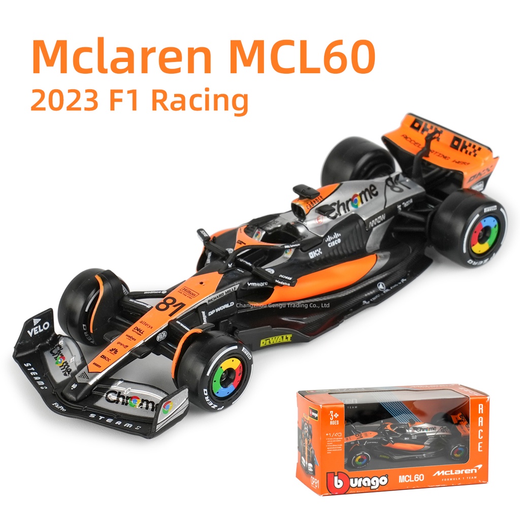 Bburago 1 : 43 2023 Mclaren MCL60 F1 Fórmula Carro Veículos Fundidos Modelo Colecionável Brinquedos De Corrida