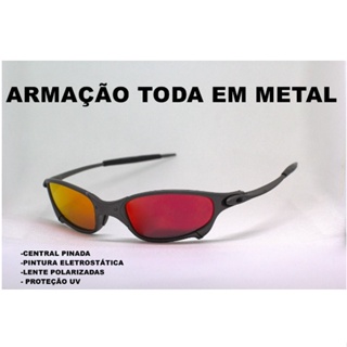 Óculos de Sol Juliet X-Metal Black Pinada Armação toda em metal Len