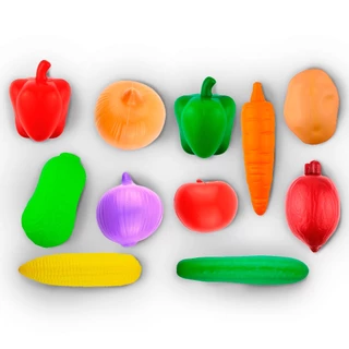 Kit Legumes De Brinquedo Coloridos C/ 10 Peças 8509 - Braskit
