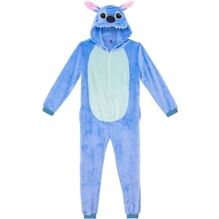 Pijama Kigurumi Lilo Stitch Adulto Importado Macacão Unissex com Capuz A Pronta Entrega