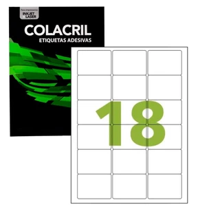 Etiqueta adesiva A4 100 folhas Impressora Colacril 8079 63,5X 46,6 X 3 CA4361 - COLACRIL