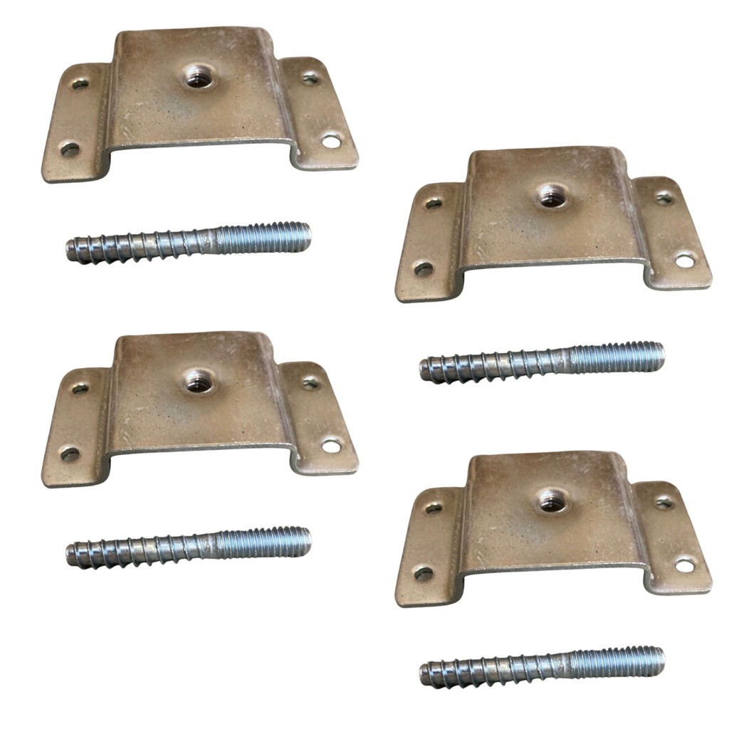 Kit 2 Chapinha Reta + Parafuso Fixação Metal Pe Palito