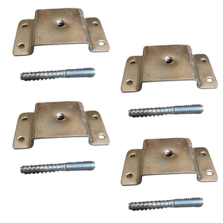 Kit 2 Chapinha Reta + Parafuso Fixação Metal Pe Palito