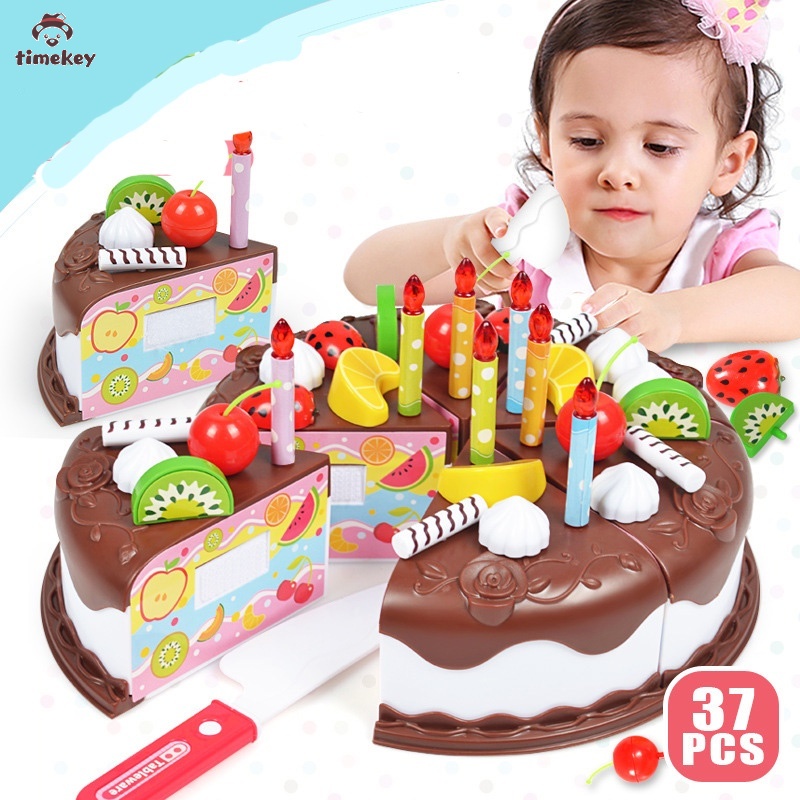 Brinquedo Bolo De Aniversário Super Cute Infantil 80 Peças