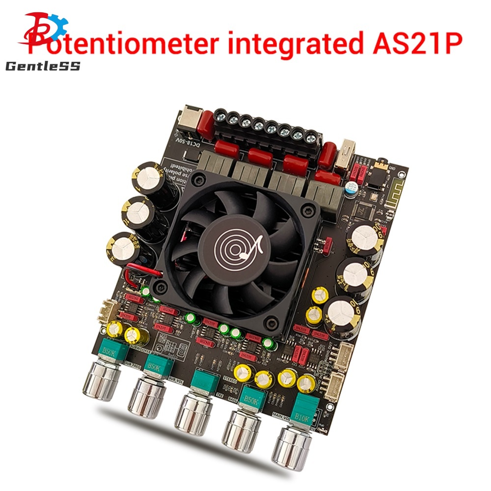 ZK-AS21P 2.1 Canal Placa Amplificadora Bluetooth 300W + 600W Chip Amplificador TPA3255 * 2 Alta Potência