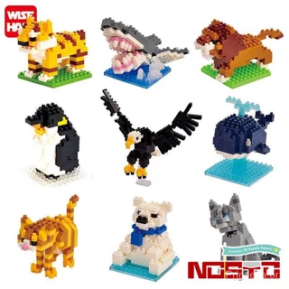 Princesa.br	[Escolha De Valor] Meninos Meninas Brinquedos Pulze Gifts Dog Cat Building Blocks Zoo Diy All Nano of Animals Style 1/3
