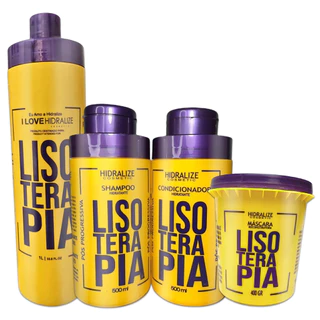 Kit Lisoterapia Progressiva Shampoo Condicionador Máscara Hidratação Reconstrução Super Tratamento em Oferta na Shopee