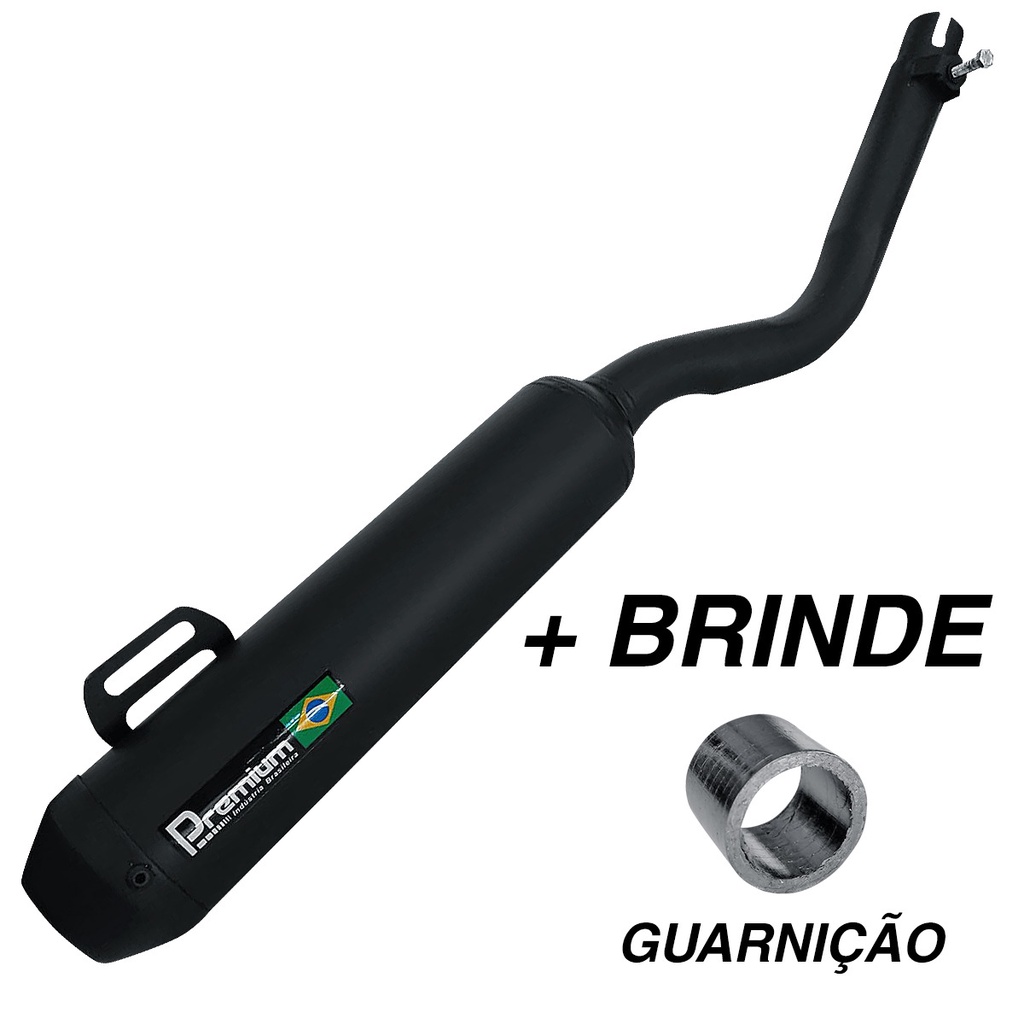 Escapamento Xtz125 Ponteira Preta Premium Ano 03a13