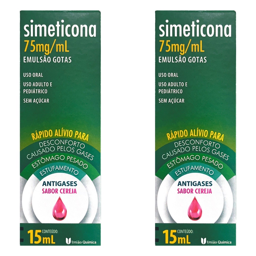 Kit 2 Frascos Simeticona 75mg/ml Gotas 15mL | Shopee Brasil