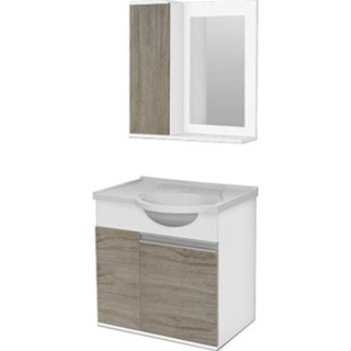 Conjunto New Aspen 64CM Branco e Carvalho Bonatto
