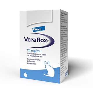 Veraflox Antibiótico Gatos Elanco 2,5% Suspensão Oral 15ml