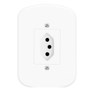 Conjunto montado de tomada 20A 250V com placa Blanc Fame