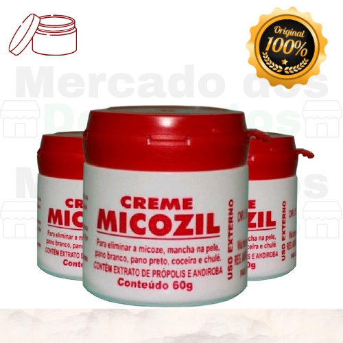 KIT 03 Pomada Creme Micozil 50g - Combate Micoses