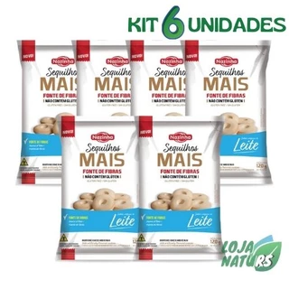 KIT 6 Sequilhos Mais Sem Glúten Sem Lactose 120g - Nazinha