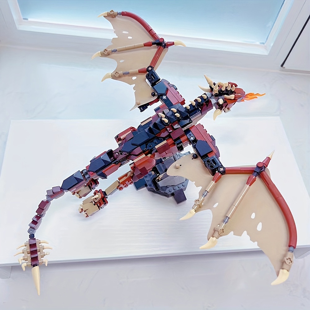 671Pcs Harry Potter Dragão De Cauda De Chifre Húngaro Blocos De Construção De Brinquedos Educativos Compatíveis Com Os Presentes Lego Para Crianças