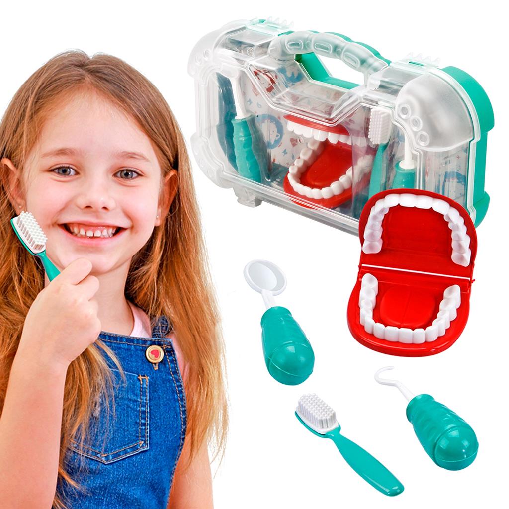 Maletinha Kit de Dentista com Acessórios Verde - 1272 - Pakitoys - DoRéMi  Brinquedos: As melhores marcas em brinquedos e artigos recretativos