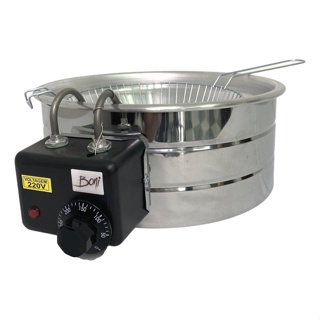 Fritadeira Elétrica Inox Redonda Tacho 5 Litros BONI 110 V