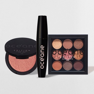 Kit Paleta de Sombras Pocket Nude + Blush Cintilante + Máscara Para Cílios Drama Lash Océane Edition (3 Produtos)
