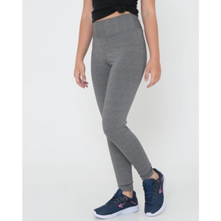 Calça Legging Fitness Suplex Mescla Cinza Claro
