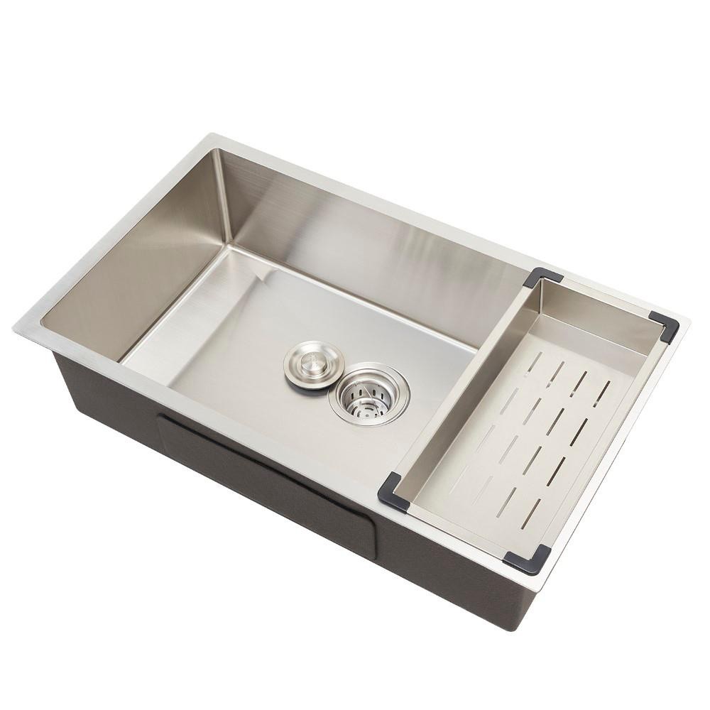 Cuba Para Cozinha Gourmet Aço Inox 304 Terena 74x44 cm Pingoo - Prata