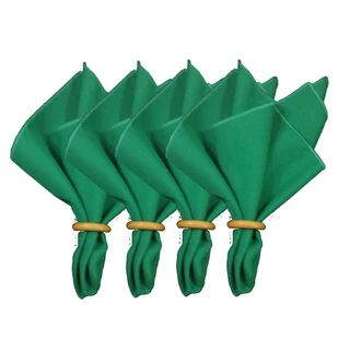 08 Guardanapos Verdes Mesa Posta Em Tecido Natal 35x35