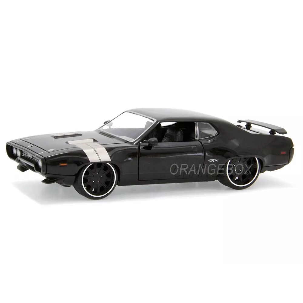 JADA Toys Dom's Plymouth GTX – Fast & Furious Modellauto, 1:32, Schwarz, Die-Cast