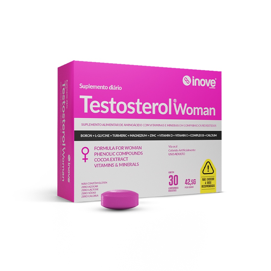 TESTOSTEROL WOMAN INOVE NUTRITION 30 COMP | Shopee Brasil