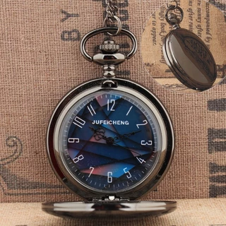 Caleidoscópio Preto Presente Retro Brilhante Relógio de Bolso Retro Brilhante Relógio de Bolso Masculino Casal Criativo Casal Estudante Idoso Retro Van Gogh