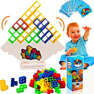 Tetra Tower Game Tetris Balance Toy Stacking Block Stack Building