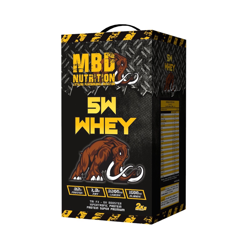 Whey Protein 5w Mbd Nutrition 2kg Concentrada E Isolada