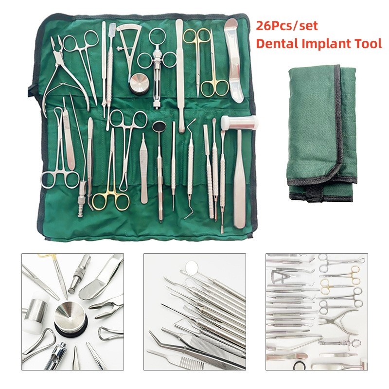 26Pcs/Set Kit De Ferramentas De Implante Dental Odontológicas Cirurgia ...